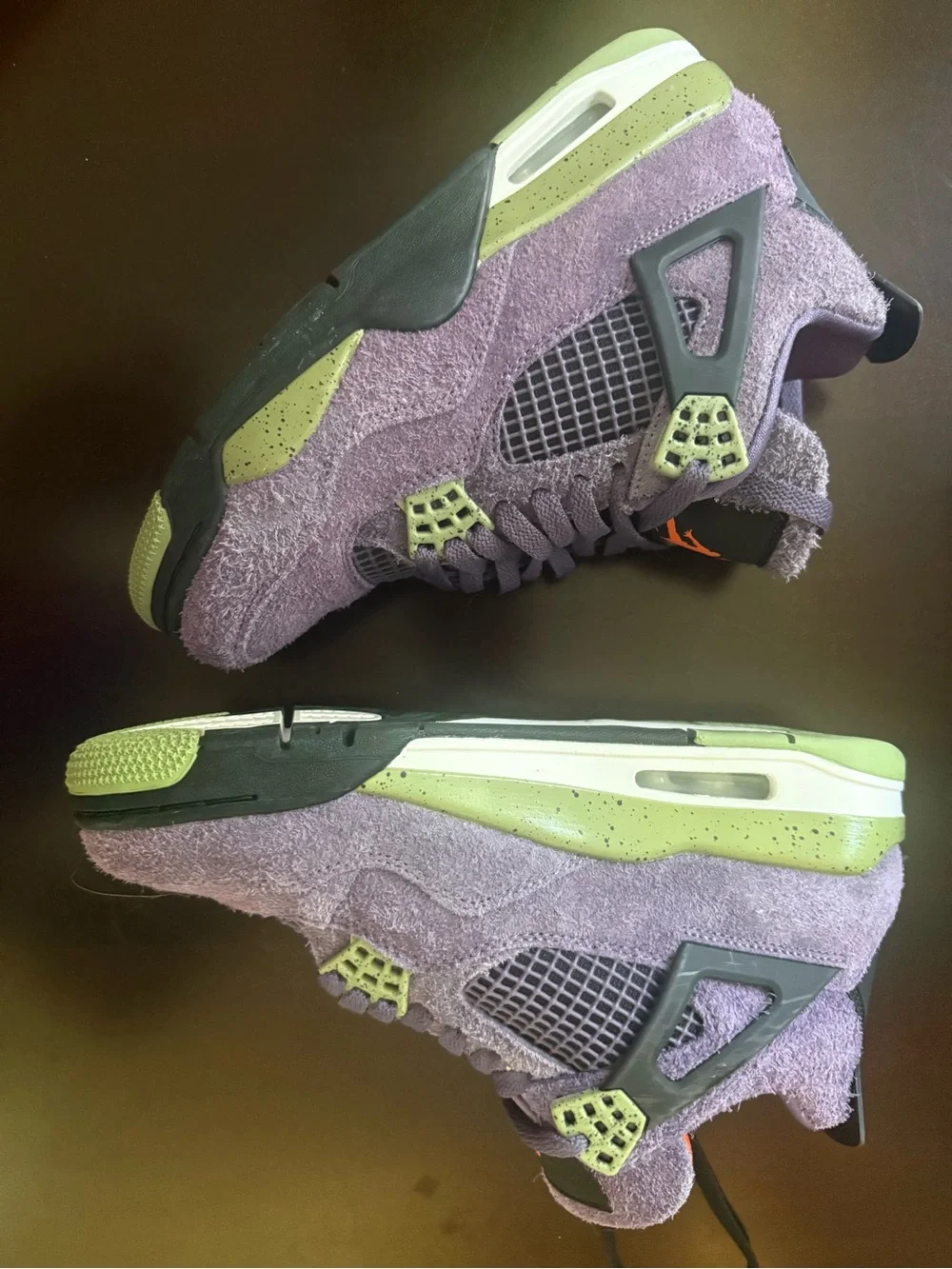 Jordan Purple & Olive Suede Sneakers